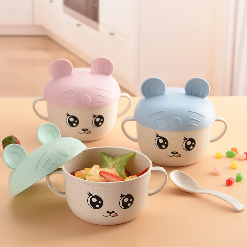 2Pcs/Set Wheat Cartoon Kids Dishes Baby Feeding Tableware Children Eating Food Dinnerware Set Anti-hot Plate Training Bowl+spoon
2Pcs/Set Wheat Cartoon Kids Dishes Baby Feeding Tableware Children Eating Food Dinnerware Set Anti-hot Plate Training Bowl+spoon