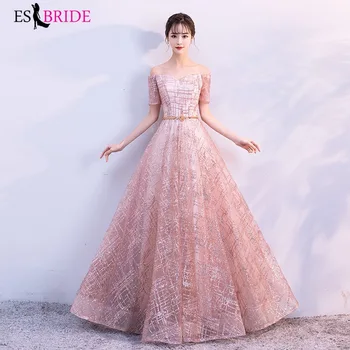 ES2763 Deep Pink Glittle evening dresses long Boat Neck short sleeves women dress evening party A Line formal dresses elegant 
ES2763 Deep Pink Glittle evening dresses long Boat Neck short sleeves women dress evening party A Line formal dresses elegant