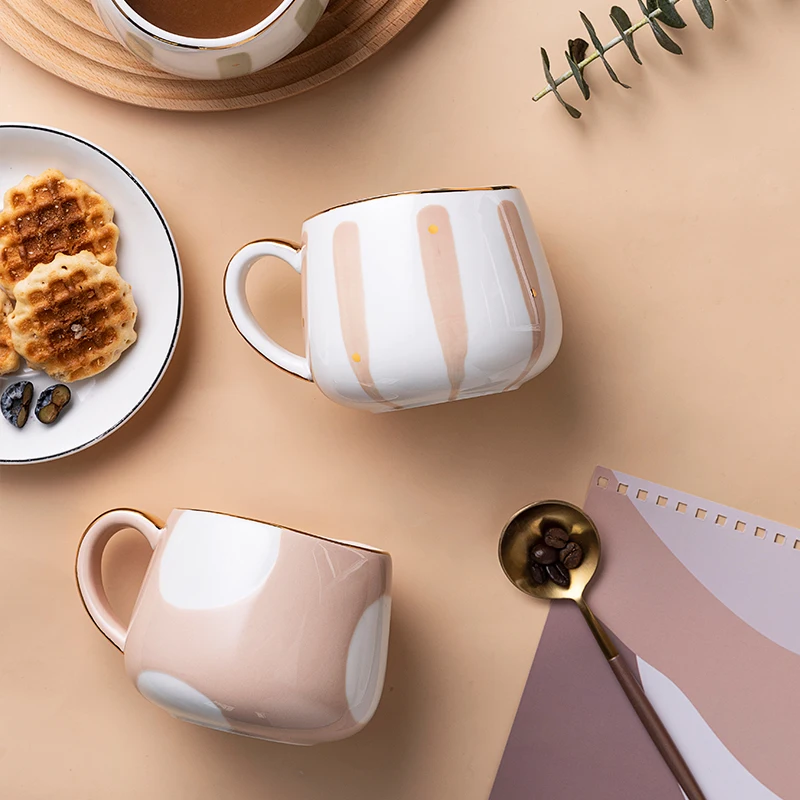 Waliicorners 370ml Nordic Creative Ceramic Coffee Cup Home Water Milk Mark Waliicorners Mug Gold Inlaid Couple Cup 16 Hd9de6a8e7e4b4d75875d2d6d26c62d1f5