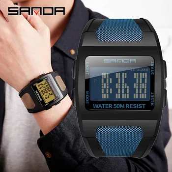 SANDA Sport Watch LED Cool Fashion Multi Function Wide Dial Monochrome Digital Electronic Watch 50m Waterproof digital watch
SANDA Sport Watch LED Cool Fashion Multi Function Wide Dial Monochrome Digital Electronic Watch 50m Waterproof digital watch