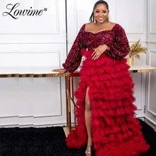 Lowime Burgundy Sequins Plus Size Evening Dresses 2022 Customized For African Women Robe Formal Party Gowns Vestidos Prom Dress
Lowime Burgundy Sequins Plus Size Evening Dresses 2022 Customized For African Women Robe Formal Party Gowns Vestidos Prom Dress