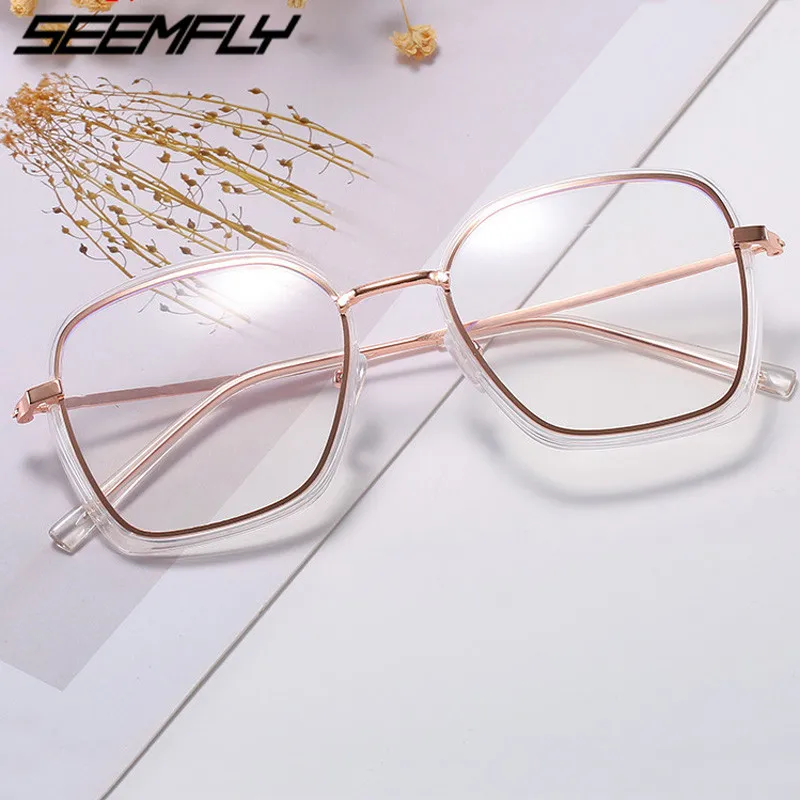 Seemfly 0 -1.0 -1.5 -2.0 -2.5 -3.0 -3.5 -4.0 Anti Blue Light Finished Myopia Glasses Women Men Polygon Frame Nearsighted Eyewear
Seemfly 0 -1.0 -1.5 -2.0 -2.5 -3.0 -3.5 -4.0 Anti Blue Light Finished Myopia Glasses Women Men Polygon Frame Nearsighted Eyewear