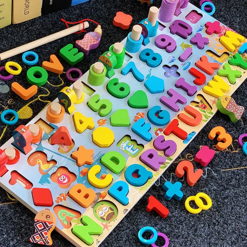 Wooden Montessori Preschool Educational Toys Children Busy Board Math Fishing Counting Geometric Figures Developing Board Toy
Wooden Montessori Preschool Educational Toys Children Busy Board Math Fishing Counting Geometric Figures Developing Board Toy