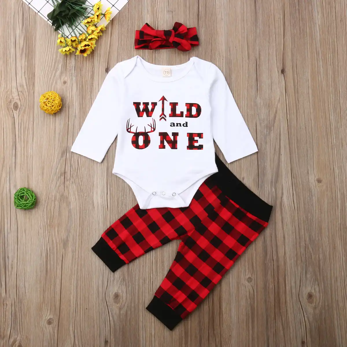 pcs newborn baby boys girls christmas clothes long sleeve romper