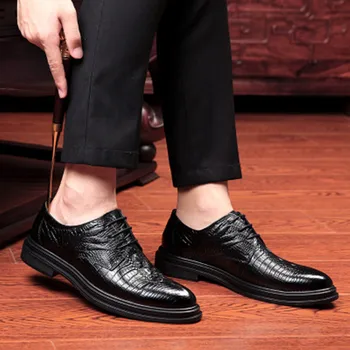 2020new crocodile pattern men's leather shoes business formal men's shoes real leather shoes casual single shoes soft bottom
2020new crocodile pattern men's leather shoes business formal men's shoes real leather shoes casual single shoes soft bottom