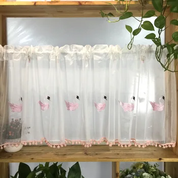 1 PC Rod Pocket Short Curtain Valance Tier For Cafe Kitchen Bookshelf Hotel Cute Swan Embroidery Small Roman Curtain m062C
1 PC Rod Pocket Short Curtain Valance Tier For Cafe Kitchen Bookshelf Hotel Cute Swan Embroidery Small Roman Curtain m062C