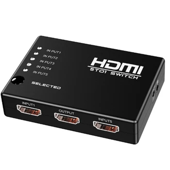 HDMI Switcher 5 in 1 Out 1080P Switch HD Video Converter HDMI Switcher for HD-DVD,STV
HDMI Switcher 5 in 1 Out 1080P Switch HD Video Converter HDMI Switcher for HD-DVD,STV