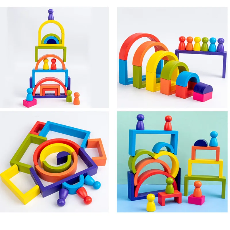Wooden Rainbow House Toy Set Bucket Building Block Combination Children's Education Toys Creative Stacking Game Rainbow Stacker
Wooden Rainbow House Toy Set Bucket Building Block Combination Children's Education Toys Creative Stacking Game Rainbow Stacker