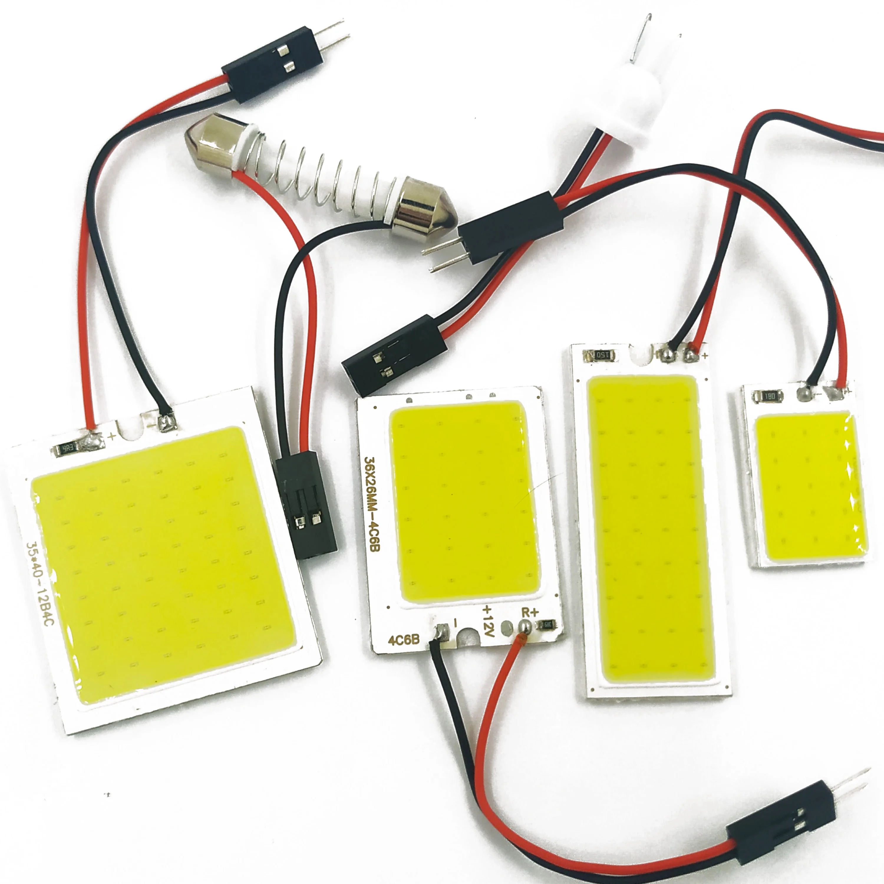 Фото 10 шт. белые Автомобильные светодиодные лампы T10 W5w Cob 24SMD 36SMD - купить