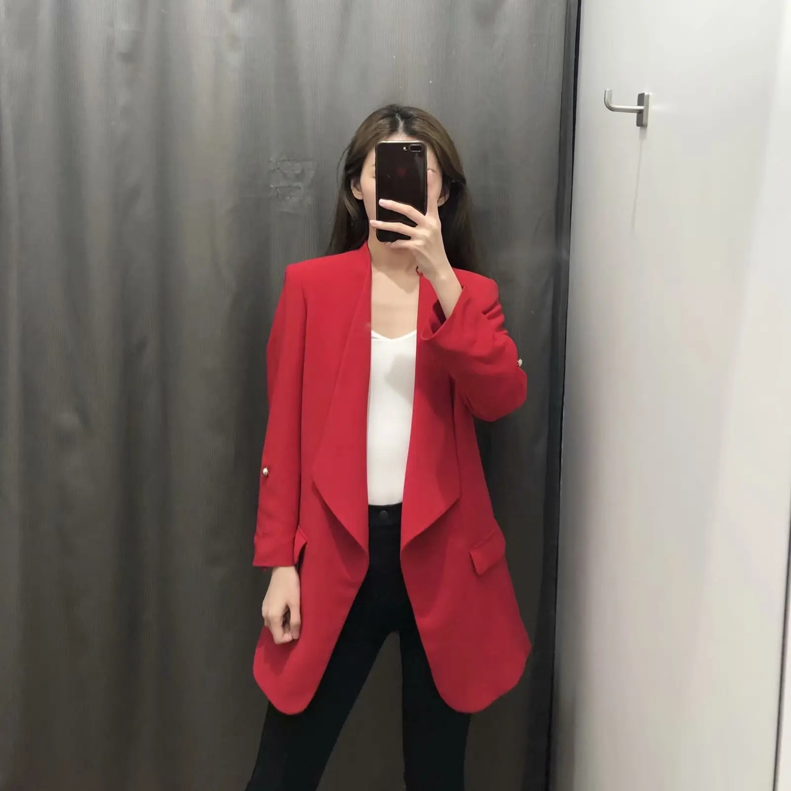 Spring New Style Europe And America WOMEN'S Dress-Style Solid Color Fold-down Collar Loose-Fit Solid Color Suit Jacket Tops W214
Spring New Style Europe And America WOMEN'S Dress-Style Solid Color Fold-down Collar Loose-Fit Solid Color Suit Jacket Tops W214