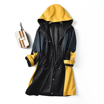 Shuchan Long Coat Women Trench Windbreaker Hooded Adjustable Waist Zipper Wide-waisted Safari Style 2019 Fall New Items
Shuchan Long Coat Women Trench Windbreaker Hooded Adjustable Waist Zipper Wide-waisted Safari Style 2019 Fall New Items