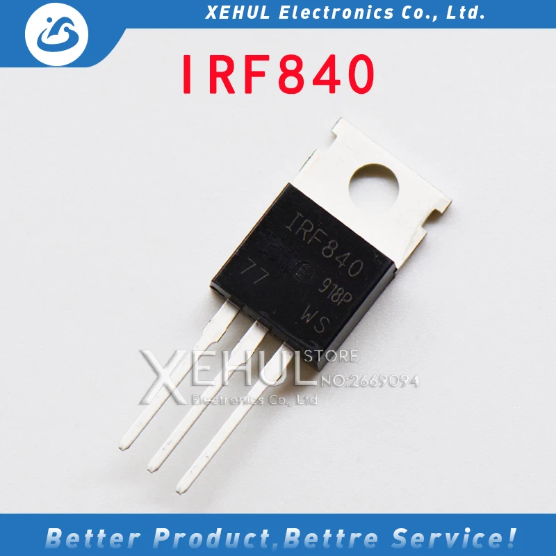 

10pcs free shipping IRF840 IRF840PBF MOSFET N-Chan 500V 8.0 Amp TO-220