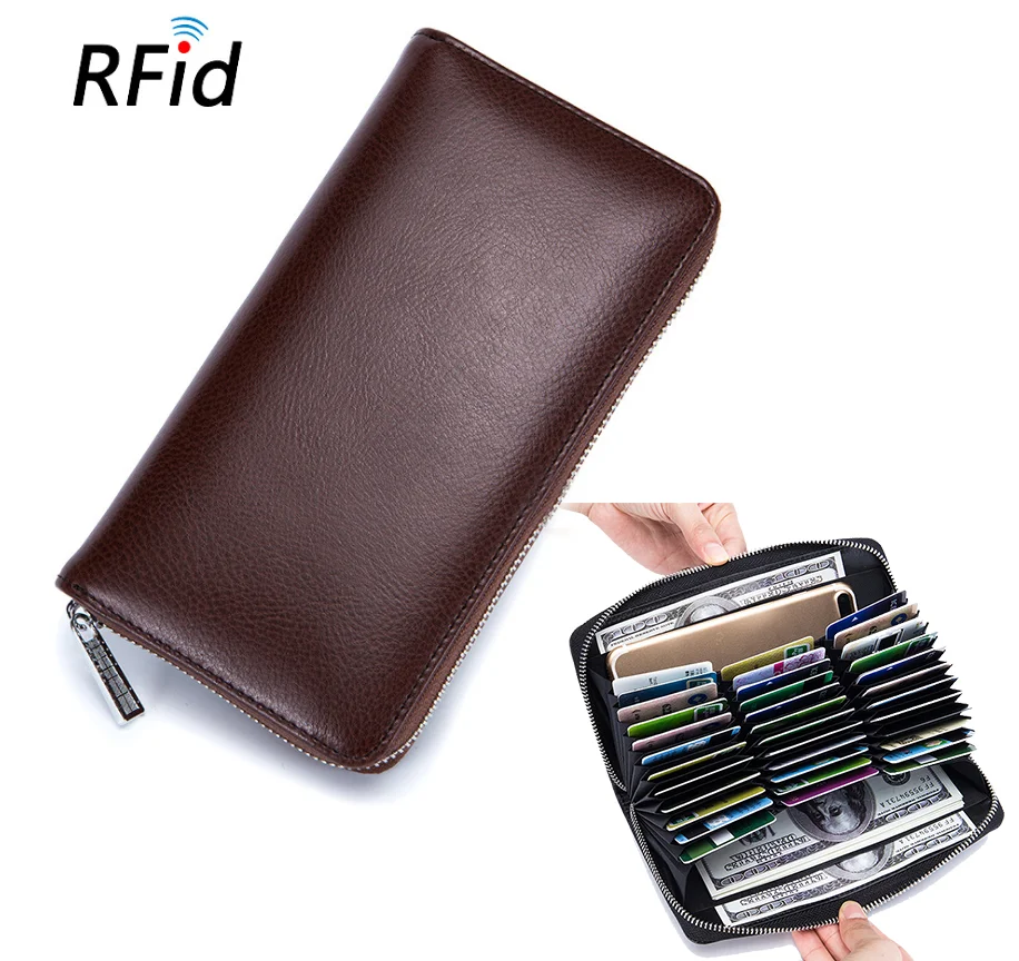 RFID 36 Cards Business Card Bag Genuine Leather Credit Card Holder Women Zipper Pocket Unisex Card Case
RFID 36 Cards Business Card Bag Genuine Leather Credit Card Holder Women Zipper Pocket Unisex Card Case