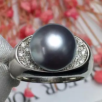 Real Pt900 100% Nature diamonds and Tahitian Black Pearl 10.6mm Females' Fine Rings for Women Fine Jewelry
Real Pt900 100% Nature diamonds and Tahitian Black Pearl 10.6mm Females' Fine Rings for Women Fine Jewelry