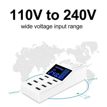 10W Wireless Charging Station Smart LED Display With Port Wall Charger Mobile Phone Adapter 8 Charging Desktop USB Fast L4R1
10W Wireless Charging Station Smart LED Display With Port Wall Charger Mobile Phone Adapter 8 Charging Desktop USB Fast L4R1