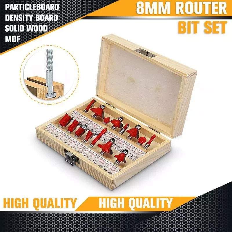 12/15pcs Router Bit Set Alloy Milling Cutter Head for Electric Woodworking Engraving Machine Trimming Machine TN99
12/15pcs Router Bit Set Alloy Milling Cutter Head for Electric Woodworking Engraving Machine Trimming Machine TN99