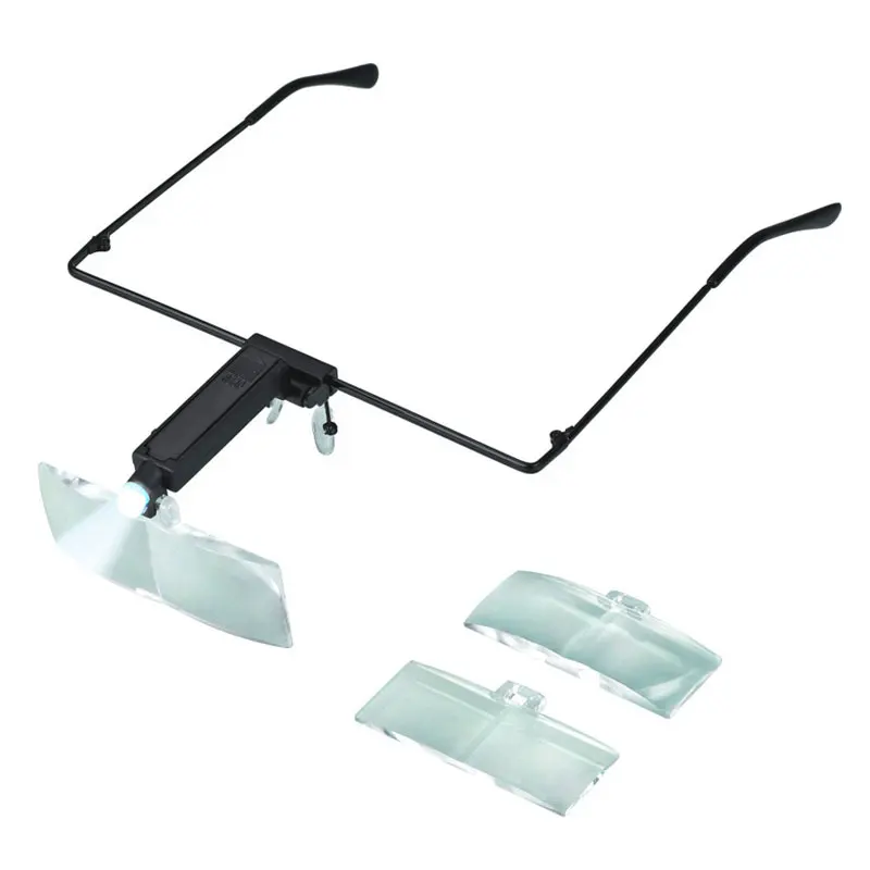 1.5X 2.5X 3.5X Glasses Clip Type Magnifier Magnifying Glass with LED Lamp and Three Lens
1.5X 2.5X 3.5X Glasses Clip Type Magnifier Magnifying Glass with LED Lamp and Three Lens