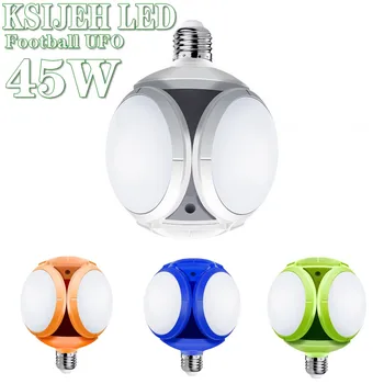 LED E27 Bulb 45W Football Bulb AC 85-265V Foldable Fan Blade Bulb Spotlight Lampada For Home Ceiling Light Red green blue white
LED E27 Bulb 45W Football Bulb AC 85-265V Foldable Fan Blade Bulb Spotlight Lampada For Home Ceiling Light Red green blue white