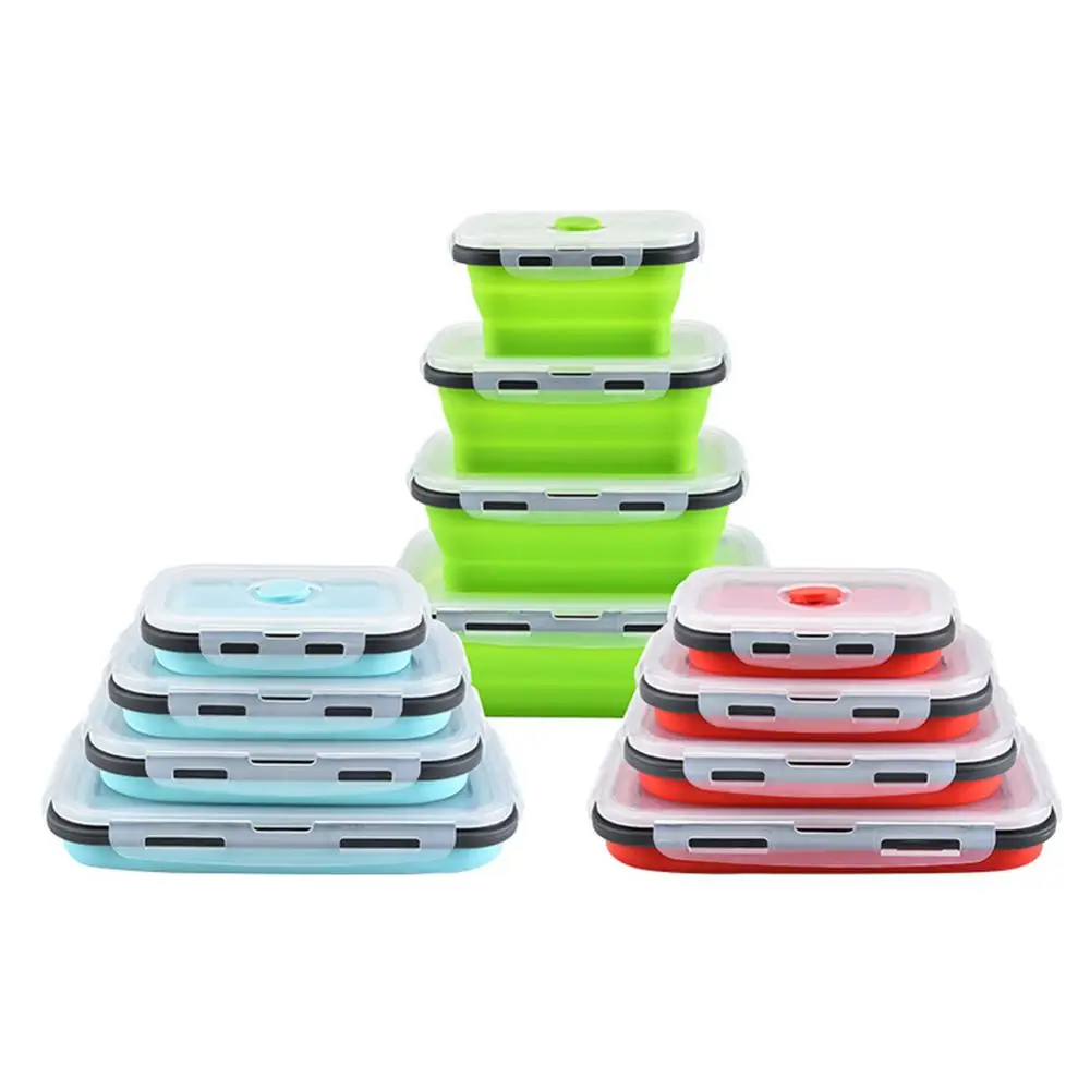 Rectangular Silicone Collapsible Lunch Box Good Toughness Strong Endurance Food Container Eco-Friendly Lunchbox
Rectangular Silicone Collapsible Lunch Box Good Toughness Strong Endurance Food Container Eco-Friendly Lunchbox