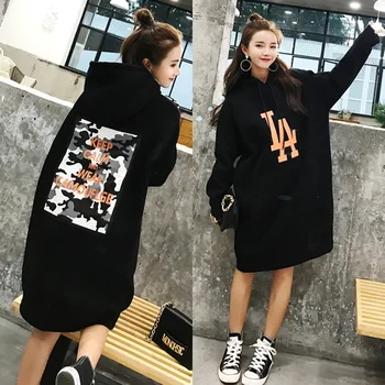 Women Autumn and Winter Mid-Long Hoodie Ladies Loose Hat Top Plus-size 2019 New with Cap Furring and Thickening Student Wear
Women Autumn and Winter Mid-Long Hoodie Ladies Loose Hat Top Plus-size 2019 New with Cap Furring and Thickening Student Wear