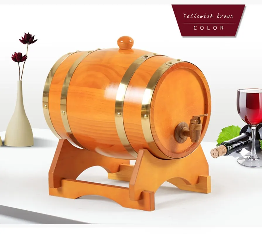 1.5L/3L Mini Oak Pine Wine Barrel Storage Special Barrel Storage Bucket Beer Casks For Brandy Whiskey Household Wine Barrel
1.5L/3L Mini Oak Pine Wine Barrel Storage Special Barrel Storage Bucket Beer Casks For Brandy Whiskey Household Wine Barrel