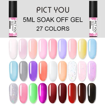 PICT YOU 1 Bottle Semi-transparent Nail Gel Polish Bling Sequins 5ml Soak Off Enamel Gel Polish Nail Varnish
PICT YOU 1 Bottle Semi-transparent Nail Gel Polish Bling Sequins 5ml Soak Off Enamel Gel Polish Nail Varnish