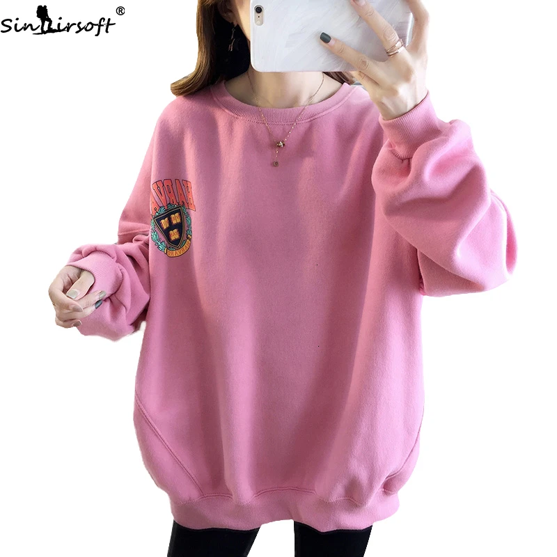 Winter Loose Large Size Plus Velvet Thick Letter Printing Sweatshirt Women's Fashion Casual Pink Cute Hooded Warm Clothes Women
Winter Loose Large Size Plus Velvet Thick Letter Printing Sweatshirt Women's Fashion Casual Pink Cute Hooded Warm Clothes Women
