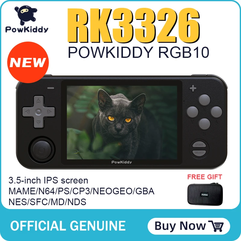 POWKIDDY RGB10 Black version open source system handheld game console RK3326 chip 3.5-inch IPS HD screen 3D rocker retro game
POWKIDDY RGB10 Black version open source system handheld game console RK3326 chip 3.5-inch IPS HD screen 3D rocker retro game
