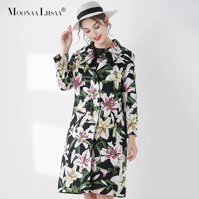 moonaaliisaa 2019 autumn and winter new lily printing thin section British wind woolen coat temperament slim beaded jacket
moonaaliisaa 2019 autumn and winter new lily printing thin section British wind woolen coat temperament slim beaded jacket