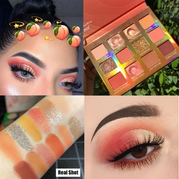 12 Colors Holographic Shiny Peach Eyeshadow Palette Matte Glitter Pigment Eye Shadow Pallete Metallic Diamond Makeup Palette
12 Colors Holographic Shiny Peach Eyeshadow Palette Matte Glitter Pigment Eye Shadow Pallete Metallic Diamond Makeup Palette