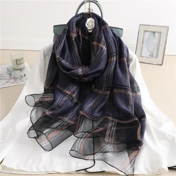 Autumn Winter Wool Silk Scarf Women Korean Gold Silk Plaid Scarves Women's Long Shawls and Wraps Foulard Pashmina Bandana M2173
Autumn Winter Wool Silk Scarf Women Korean Gold Silk Plaid Scarves Women's Long Shawls and Wraps Foulard Pashmina Bandana M2173