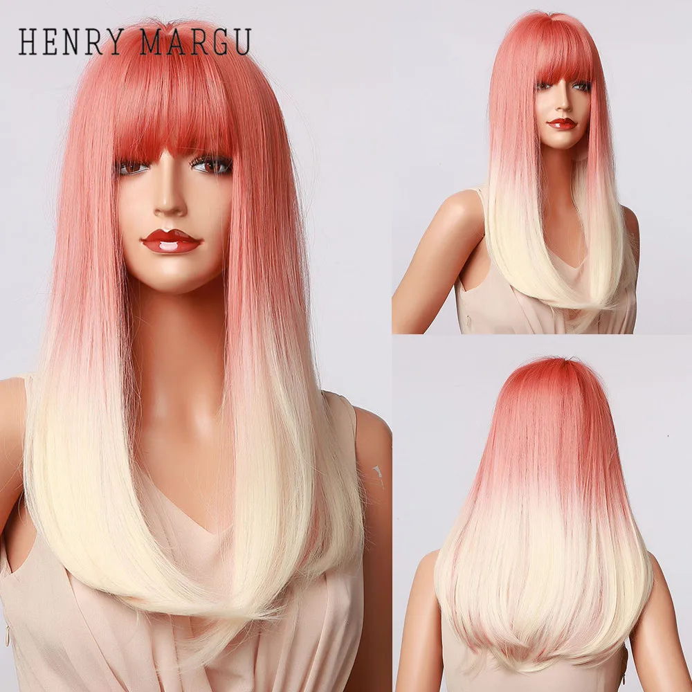 HENRY MARGU Long Straight Ombre Red Pink Platinum Blonde Wigs with Bangs Cosplay Party Heat Resistant Synthetic Wigs for Women
HENRY MARGU Long Straight Ombre Red Pink Platinum Blonde Wigs with Bangs Cosplay Party Heat Resistant Synthetic Wigs for Women
