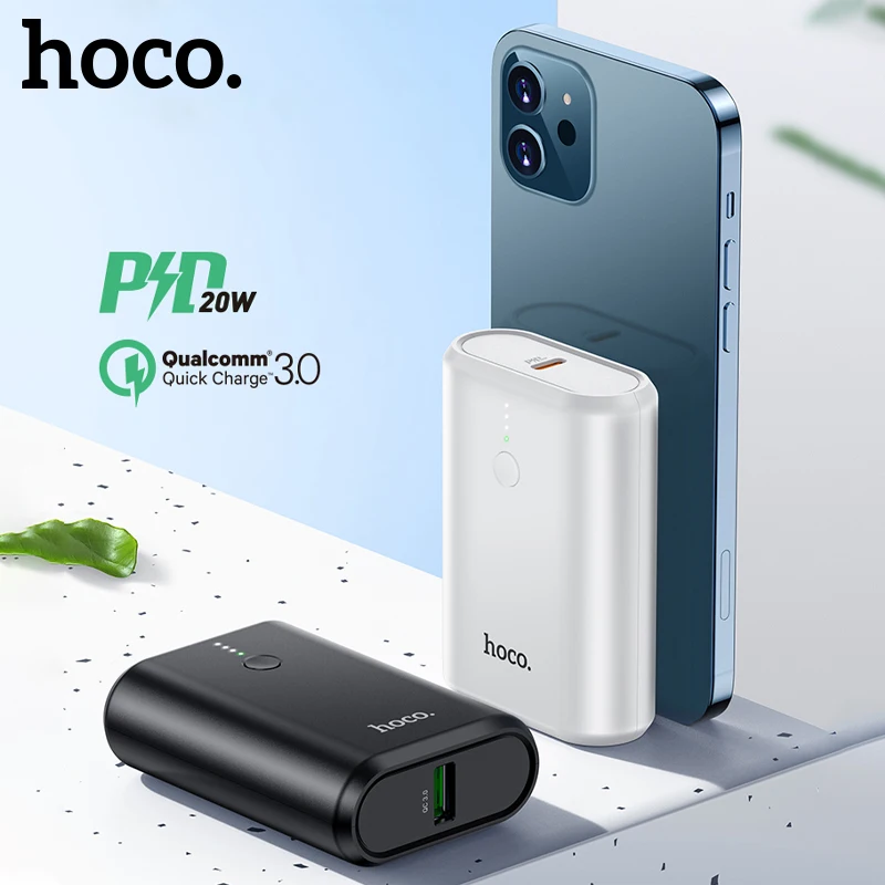 

Hoco PD20W QC3.0 2.0 Fast Charging 10000mAh Power Bank For iPhone 12 13 Pro Max USB Type C External Battery Charger For Xiaomi