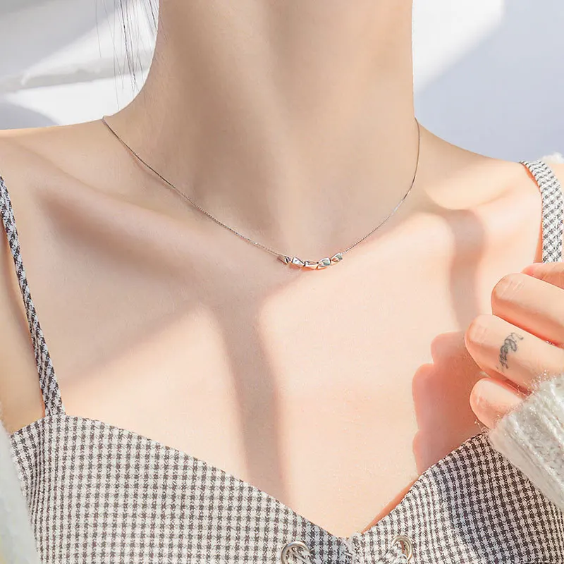 S925 Sterling Silver Necklace Women's Choker Korean-style Simple Elegant Cool Hipster Necklace Short Lucky Beads Pendant
S925 Sterling Silver Necklace Women's Choker Korean-style Simple Elegant Cool Hipster Necklace Short Lucky Beads Pendant