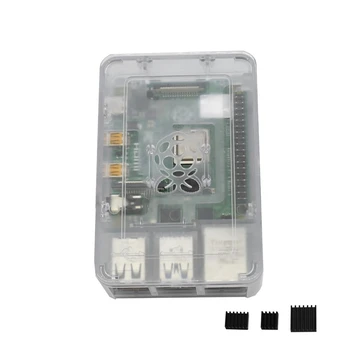 For Raspberry Pi 4 Model B 4G RAM ABS Case with Black Heatsinks Support 2.4 / 5.0 GHz WIFI Bluetooth 5.0 for RPI 4 DIY Kit (Tran
For Raspberry Pi 4 Model B 4G RAM ABS Case with Black Heatsinks Support 2.4 / 5.0 GHz WIFI Bluetooth 5.0 for RPI 4 DIY Kit (Tran