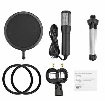 Professional Computer USB Microphone with Anti-spray Live Broadcasting For Recording Meeting Cover Stand Tripod Gaming F1M9
Professional Computer USB Microphone with Anti-spray Live Broadcasting For Recording Meeting Cover Stand Tripod Gaming F1M9