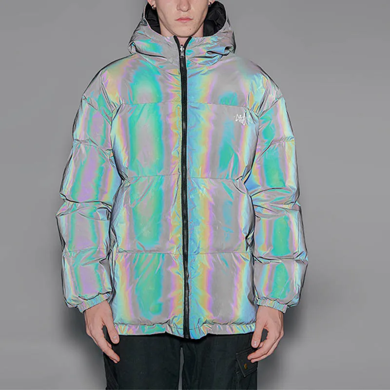 KIOVNO Winter Men Reversible Snow Jackets Coats Hooded Hip Hop Warm Light Reflective Jackets For Male Parka Rainbow Reflective
KIOVNO Winter Men Reversible Snow Jackets Coats Hooded Hip Hop Warm Light Reflective Jackets For Male Parka Rainbow Reflective