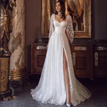 HAMMAH Sexy Wedding Dresses Slit Side Lace Up Lace Long A-line Vestidos Noivas Sposa Suknia Slubna Robe De Mariee Bridal Engage
HAMMAH Sexy Wedding Dresses Slit Side Lace Up Lace Long A-line Vestidos Noivas Sposa Suknia Slubna Robe De Mariee Bridal Engage