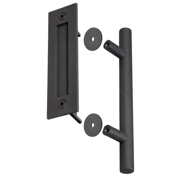 35~45mm Handle Washers Wrenches 12" Sliding Flush Pull Wood Gate Hardware