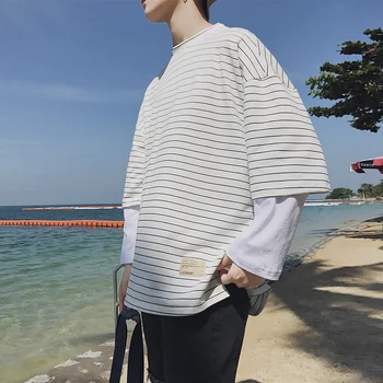 Striped Shirt for Men Stripe T Shirt Male Top Tees Navy Russian Shirt Red White Black Boy Even Basic Wide Stripped Casual 4147
Striped Shirt for Men Stripe T Shirt Male Top Tees Navy Russian Shirt Red White Black Boy Even Basic Wide Stripped Casual 4147