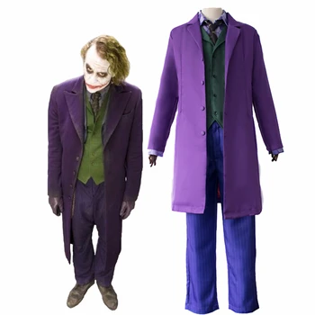 Movie The Dark Knight Joker Cosplay Costume Batman Heath Ledger Purple Jacket Uniform Full set Men Women Halloween Fancy Dress
Movie The Dark Knight Joker Cosplay Costume Batman Heath Ledger Purple Jacket Uniform Full set Men Women Halloween Fancy Dress