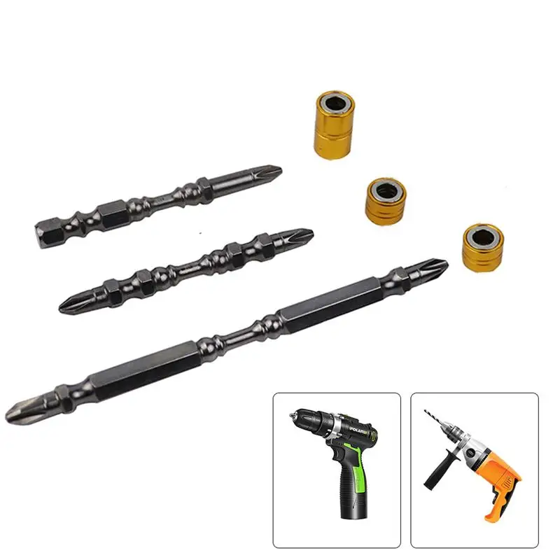 Magnetic Screwdriver Bits Set With Ring 65mm/110mm Double Head PH2 Magnetic Bits 1/4'' Steel Hex Shank For Electric Screw Driver
Magnetic Screwdriver Bits Set With Ring 65mm/110mm Double Head PH2 Magnetic Bits 1/4'' Steel Hex Shank For Electric Screw Driver