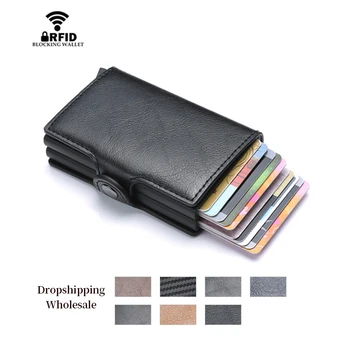 Credit Card Holder Men and Women PU Leather Double Case Blocking RFID Wallet ID Card Case Aluminium Travel Purse
Credit Card Holder Men and Women PU Leather Double Case Blocking RFID Wallet ID Card Case Aluminium Travel Purse