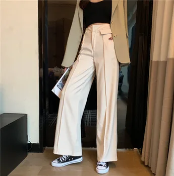 Trouser For Women High Waist Casual Loose Wide Leg Pants Female Autumn Summer Spring Fashion Elegant Tide Office Lady Pants
Trouser For Women High Waist Casual Loose Wide Leg Pants Female Autumn Summer Spring Fashion Elegant Tide Office Lady Pants