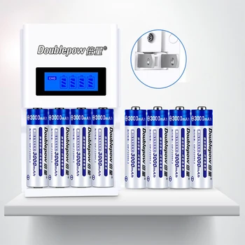 AA LCD intelligent charger with 4/8 PCS AA3000mah nimh batteries Charging 18650 3.7V 18350 18500 21700 20700B 10440 26650
AA LCD intelligent charger with 4/8 PCS AA3000mah nimh batteries Charging 18650 3.7V 18350 18500 21700 20700B 10440 26650