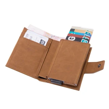 2019 New Arrival RFID Blocking Credit Card Holder PU Leather Unisex Business ID Holders Aluminum Box Card Wallets 
2019 New Arrival RFID Blocking Credit Card Holder PU Leather Unisex Business ID Holders Aluminum Box Card Wallets