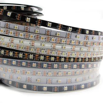 SK6812 RGBW(Similar WS2812B) 4 in 1 Led Black PCD Strip Light 30/60/144 leds/m Individual Addressable Led Lights IP30/65/67 DC5V
SK6812 RGBW(Similar WS2812B) 4 in 1 Led Black PCD Strip Light 30/60/144 leds/m Individual Addressable Led Lights IP30/65/67 DC5V