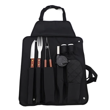 8pcs/set Kitchen Barbecue Set woth Apron Portable Stainless Steel Barbecue Tools Kit JS22
8pcs/set Kitchen Barbecue Set woth Apron Portable Stainless Steel Barbecue Tools Kit JS22