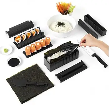10 Pcs Sushi Making Kit Roll Diy Sushi Maker Rice Roll Mold Kitchen Sushi Tools Japanese Sushi Cooking Tools Black
10 Pcs Sushi Making Kit Roll Diy Sushi Maker Rice Roll Mold Kitchen Sushi Tools Japanese Sushi Cooking Tools Black