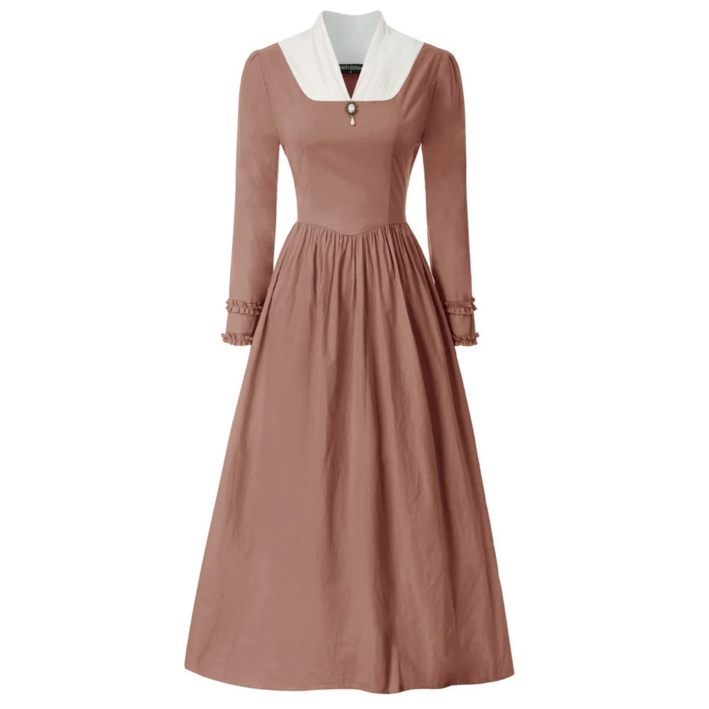 Women Dresses Retro Renaissance Cotton Dress Long Sleeve V-Neck Belt A-Line Dresses Gothic Steampunk Club Party Cocktail Female
Women Dresses Retro Renaissance Cotton Dress Long Sleeve V-Neck Belt A-Line Dresses Gothic Steampunk Club Party Cocktail Female